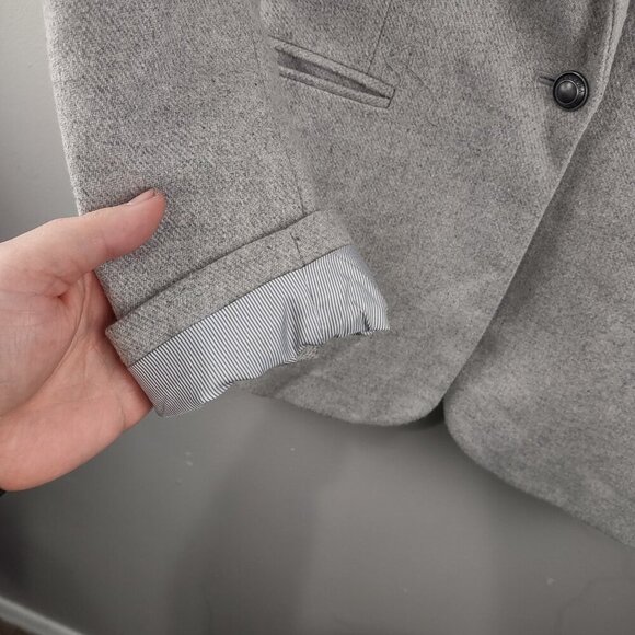 Women's Banana Republic Wool Blazer Light Gray Size - Picture 6 of 8